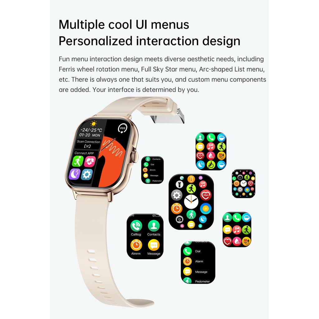 2025 New Bluetooth Answer Call Smart Watch Men Full Touch Dial Call Fitness Tracker IP67 Waterproof Smartwatch