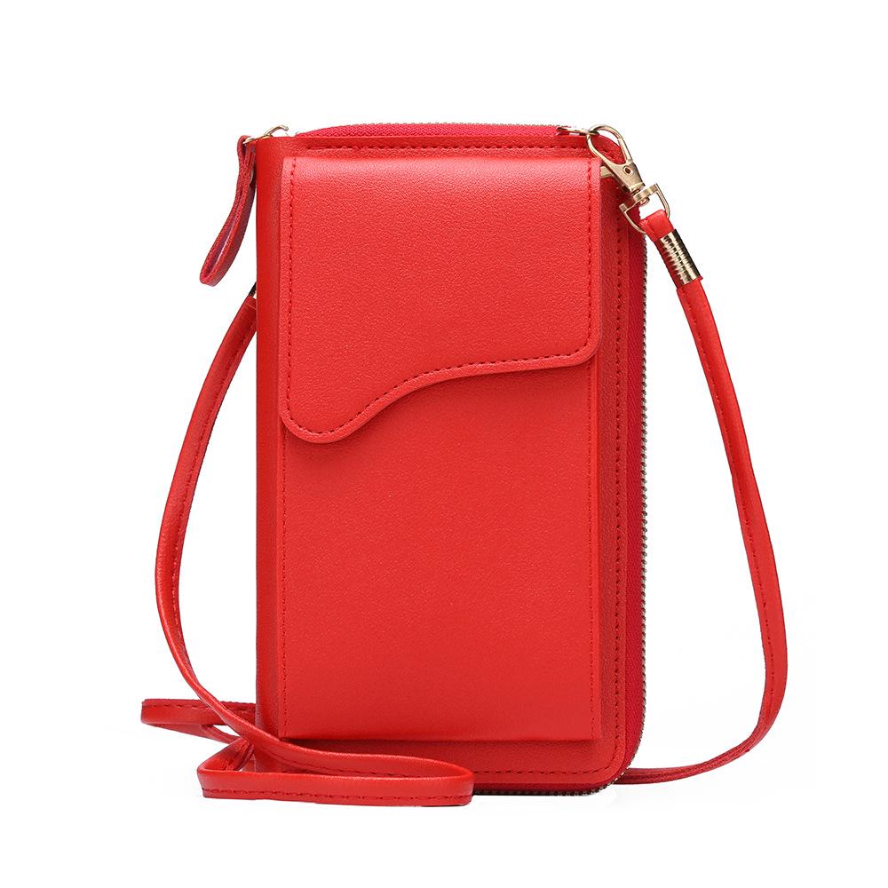 Korean Style Women's Crossbody Mini Phone Bag with Buckle