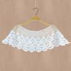 Pure Color Lace Shawl Lace Fake Collar Cape Cross Cloak Hollow Out Shawl  Spring Autumn