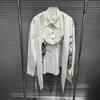 Женская стильная повседневная рубашка корейского кроя slim fit с круглым вырезом, Осень/Зима 2025