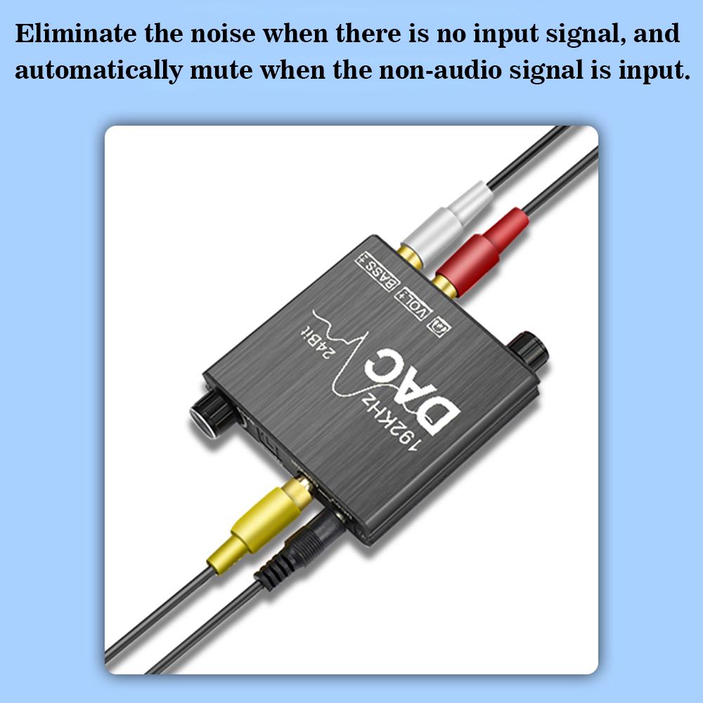 Цифро-аналоговый аудиоконвертер 192 кГц 24 бит ЦАП Конвертер Оптический коаксиальный вход RCA 3,5 мм Аудио