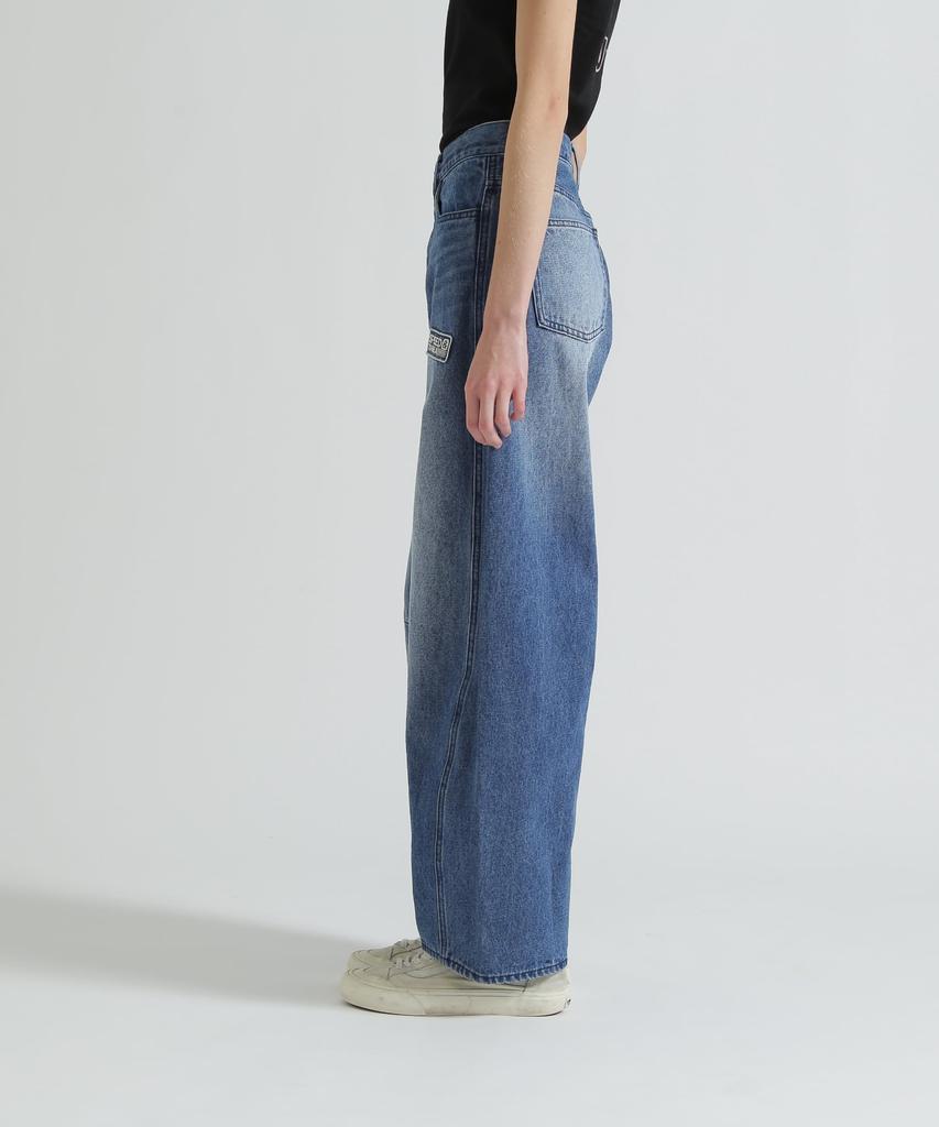 AVIREX WAPPEN BARREL LEG DENIM PANTS indigo