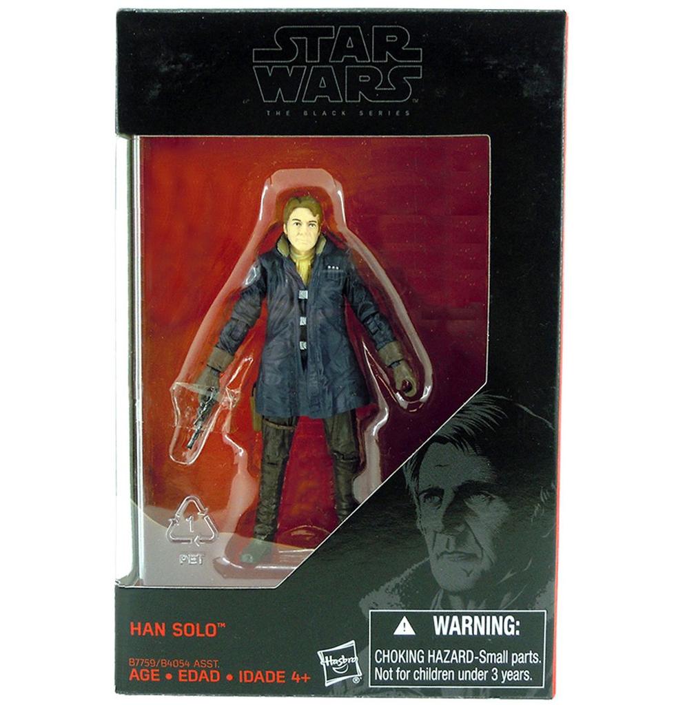 Звездные войны Черная серия Базовая фигурка Хан Соло Сила Общая длина 10 см Раскрашенная Полная фигурка (Пробуждение)