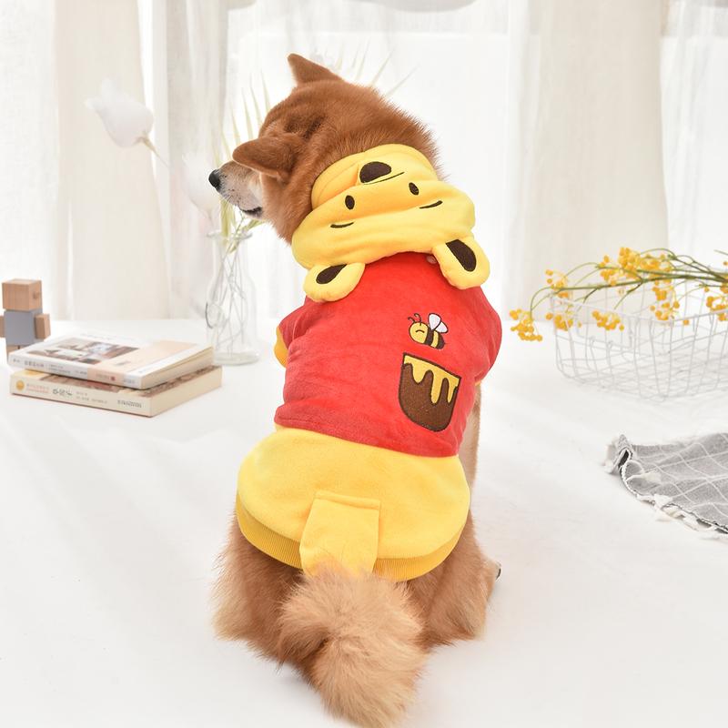 Yellow Bee Winter Dog Cat Coat Thicken Loverly Yorkshire Pull Chien Petite Taille Pet Clothes XS XXXL Small Medium Pitbull Goods