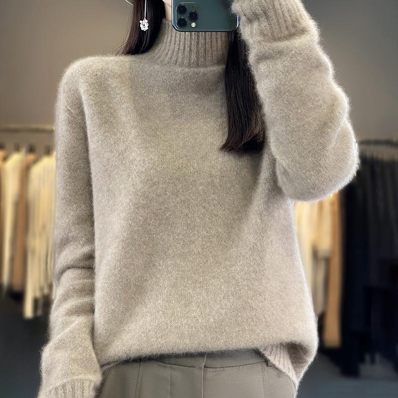 Женский кашемировый свитер Qinghe cashmere 30% кашемир 70% шерсть Женский осенне-зимний кашемировый свитер мягкий и теплый