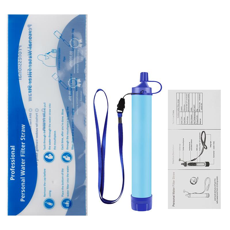 Portable Outdoor Water Purification Straw for Single-Person Use – Emergency Filtration & Sterilization Ideal for Camping