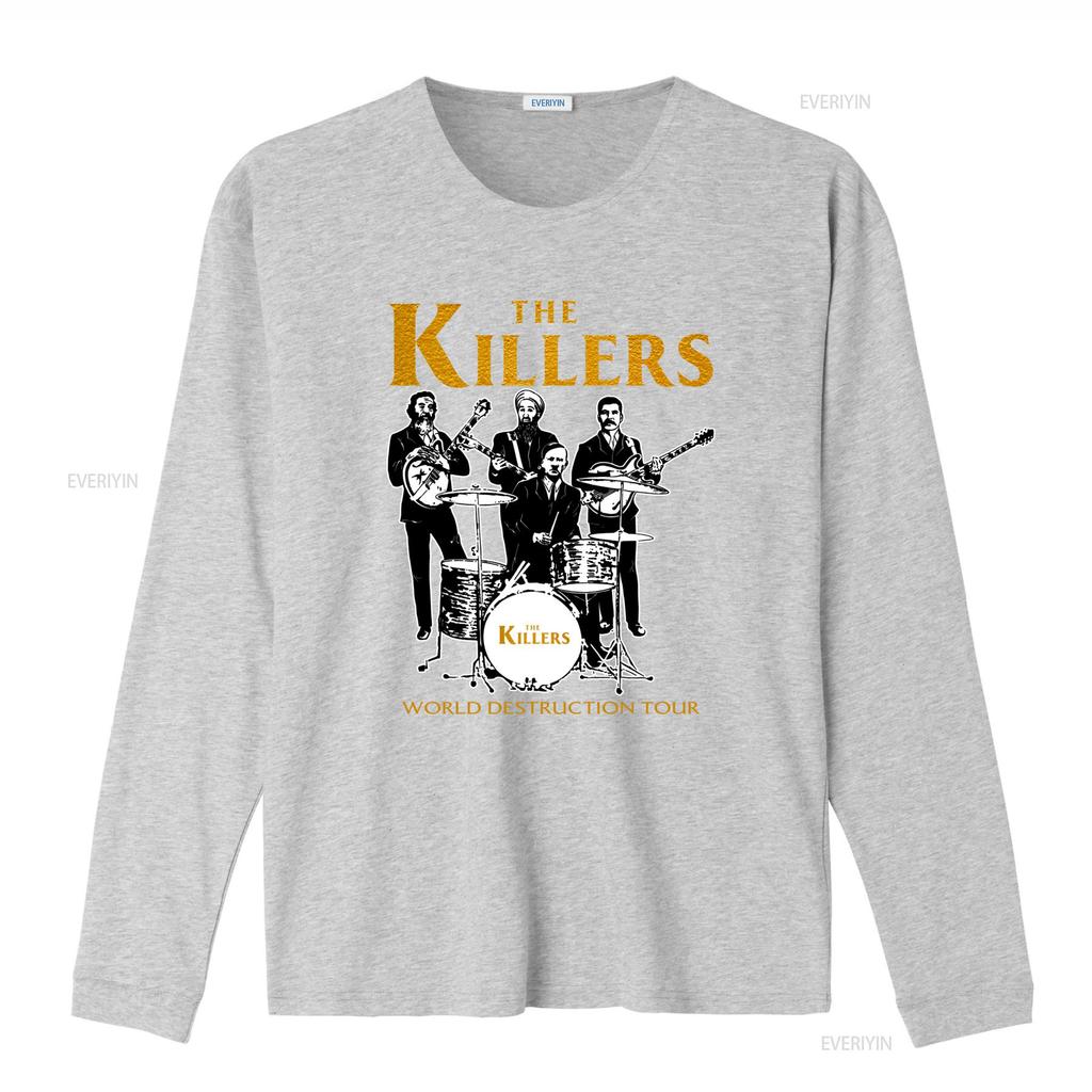 The Killers Alt Rock Band World Destruction Tour Brandon Flowers T Shirt S 234Xl SG417 vintage Washed Casual streetwear