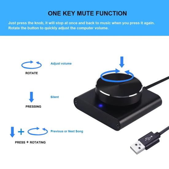 USB-регулятор громкости без потерь для ПК, ноутбука, динамик, регулятор громкости, регулятор, функция цифрового управления для Windows для MAC OS