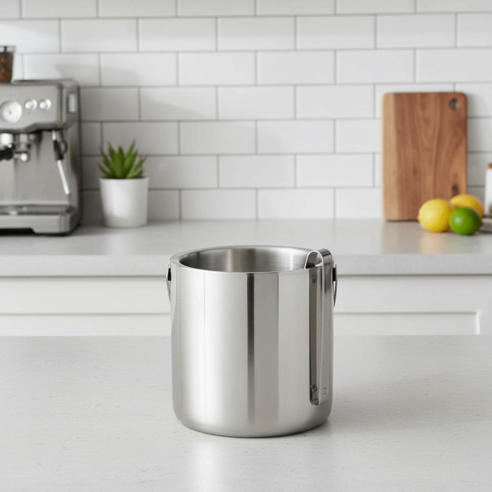 304 Stainless Steel Bar Insulated Ice Bucket 3.0/1.3 L Bar Drink Cooler  Pub