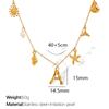 New Arrival Gold Boho Ocean Conch Starfish Shell Charm Necklace Stainless Steel A-Z Alphabet Initial Letter Beach Necklace Women