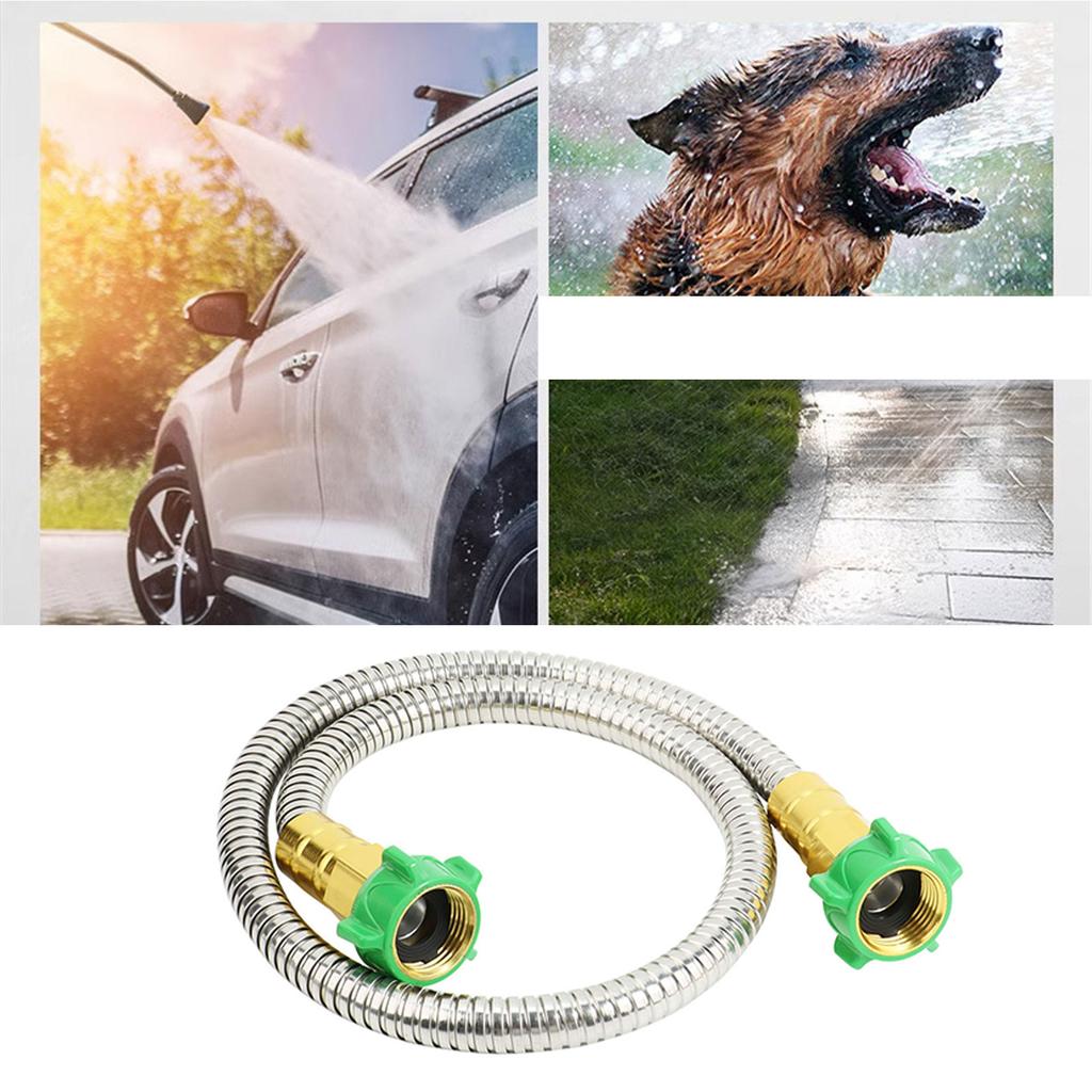 304 Steel Flexible Metal Hose Connector Corrosion Resistant High Pressure Secure Connection Upgrades For Washing Machine