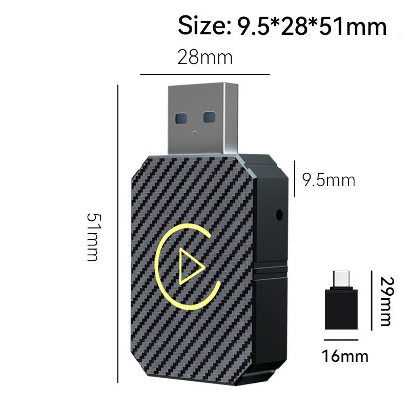 Мини беспроводной автомобильный телефонный адаптер для подключения CarPlay Android Auto для iPhone Универсальный разъем WiFi Plug And Play