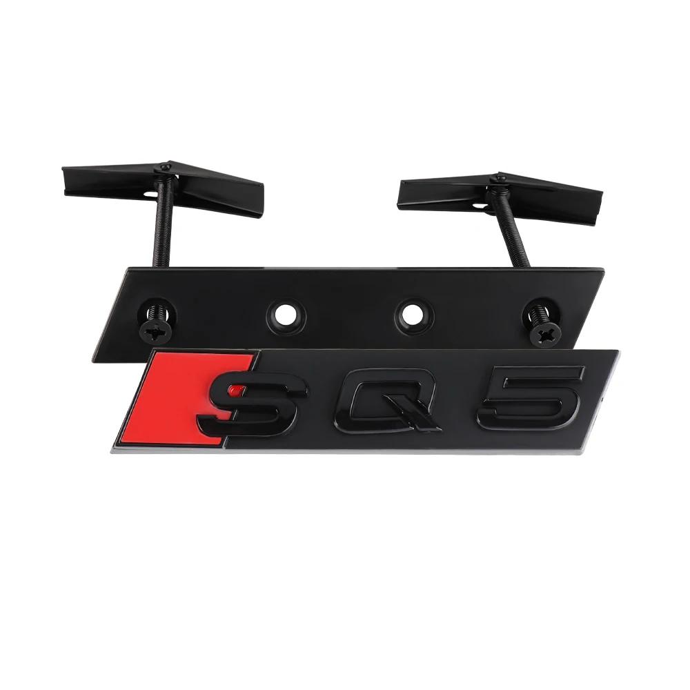 3D ABS Hood Front Grille Sticker ABS SQ3 SQ4 SQ5 SQ6 SQ7 SQ8 Emblem Decoration for 9s A4 B5 B6 B7 B8 A3 A6 A5 A7 A8 Q3 Q7 TTs9