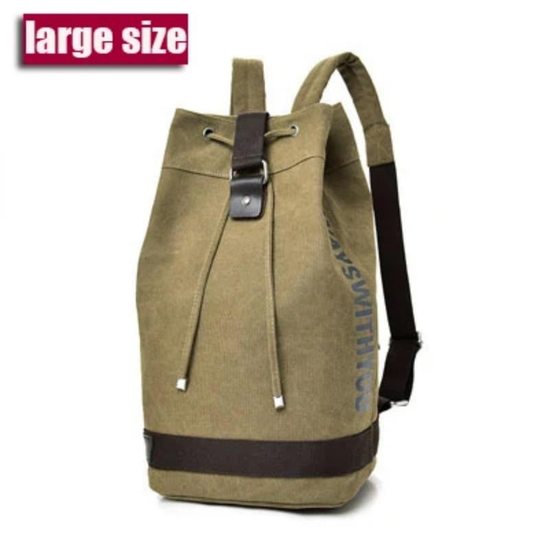 Bucket Bag Outdoor Fashion Canvas Sports Backpack Unisex Round Travel Laptop Backpacks Men Women Large Luggage Bag