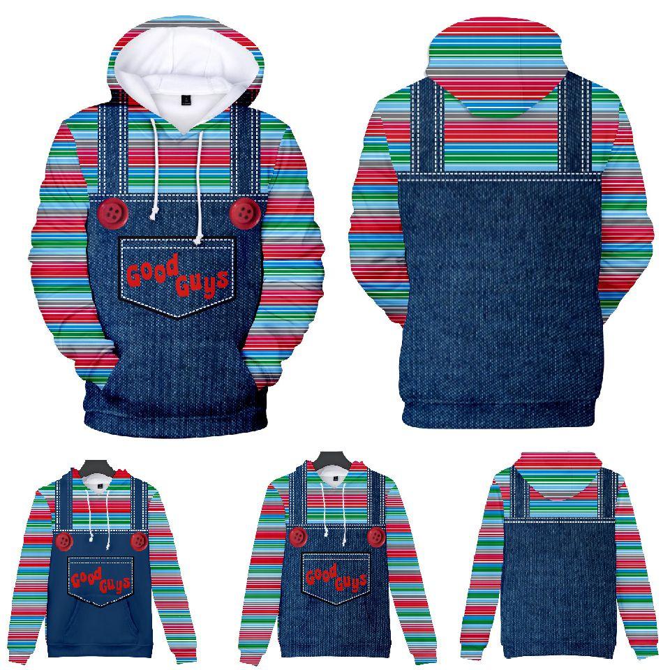 Ярко оформленные женские мужские толстовки с 3D-принтом Good Guys Chucky