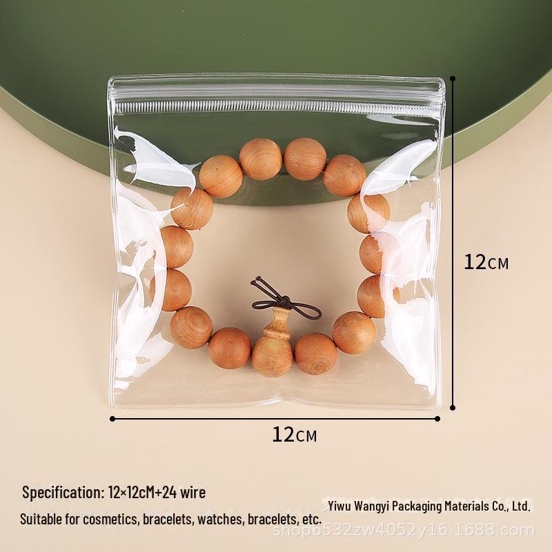 Плотный ПВХ прозрачный мешок для хранения ювелирных изделий с застежкой-молнией - антиокислительный для сережек