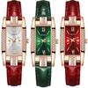 New Fashion Classic Luxury Ladies Quartz Watch Women Square Wristwatch Leather Strap Bracelet Wrist
