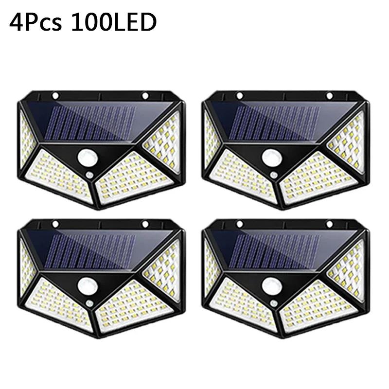 4/6/8/10PCS Outdoor Solar Wall Lights with Motion Sensor IP65 Waterproof 100 LEDs Solar Powered for Garden Yard Street Lighting