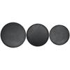 Набор из 3 шт. Диаметр 30 см 27 см 24 см Круглый Черный Деревянный Поднос Посуда Поднос для Десертов Фруктов для Дома Отеля