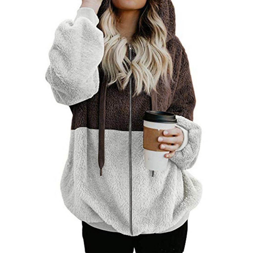 Женская толстовка с капюшоном, зимнее теплое пальто с карманами на молнии, хлопковое пальто, верхняя одежда