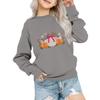 Kids' Fashion Loose-Fit Casual Long-Sleeve Christmas Print Oversized Crewneck Sweatshirt