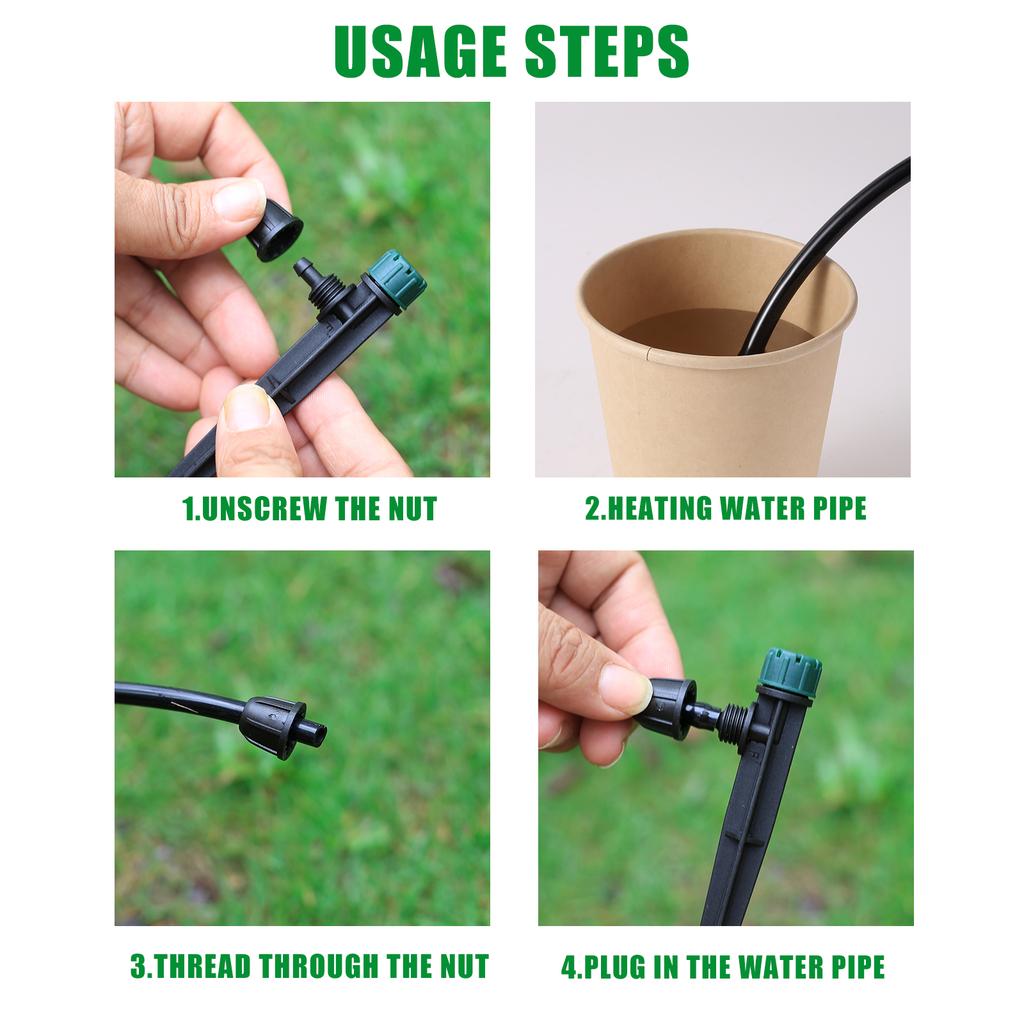 5/20/50/100Pcs 8 Hole Spiked Dripper Flow Adjustable Stream Sprinkler Garden Greenhouse Automatic Watering Irrigation Emitter