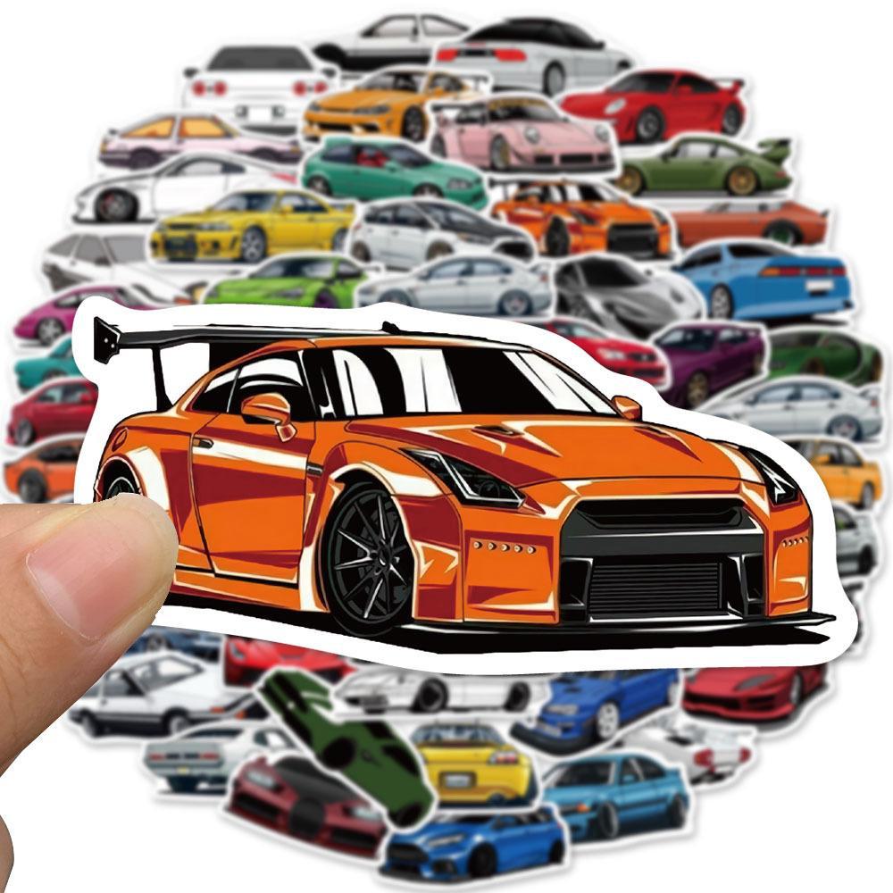 Наклейки JDM Car Graffiti - гонки, мотоциклы, багаж, водонепроницаемые наклейки