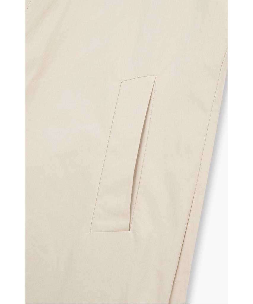 Man On The Boon Hidden Button-Up Paper Yarn Coat_Beige 4716109002