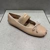Flat-bottomed Bow Mary Jane Ballet Shoes, New Elastic Casual Versatile Niche Women's Shoes In Autumn 2025