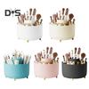 Makeup Brush Holder Large Capacity Multiple Compartments Multi-angle Rotating Countertop Cosmetic Organizer