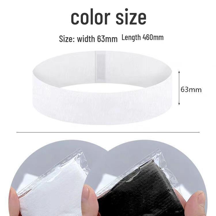 Одноразовая эластичная повязка на голову для спа на липучке, черная и белая