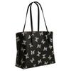 Coach Mollie Bow Print Zip Closure Tote Bag Women tote bags Black CY647-SVA47