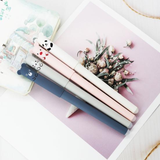 Набор из 4 стираемых гелевых ручек с черными синими чернилами, 5,9-дюймовые длинные гелевые ручки