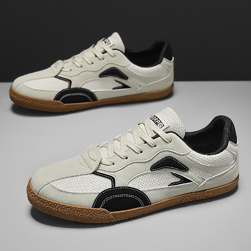 High Quality New Lace-up Men Jogging Shoes Flat Outdoor Walking Luxury Skateboard Man Casual Sneakers Mesh Breathable Retro 46