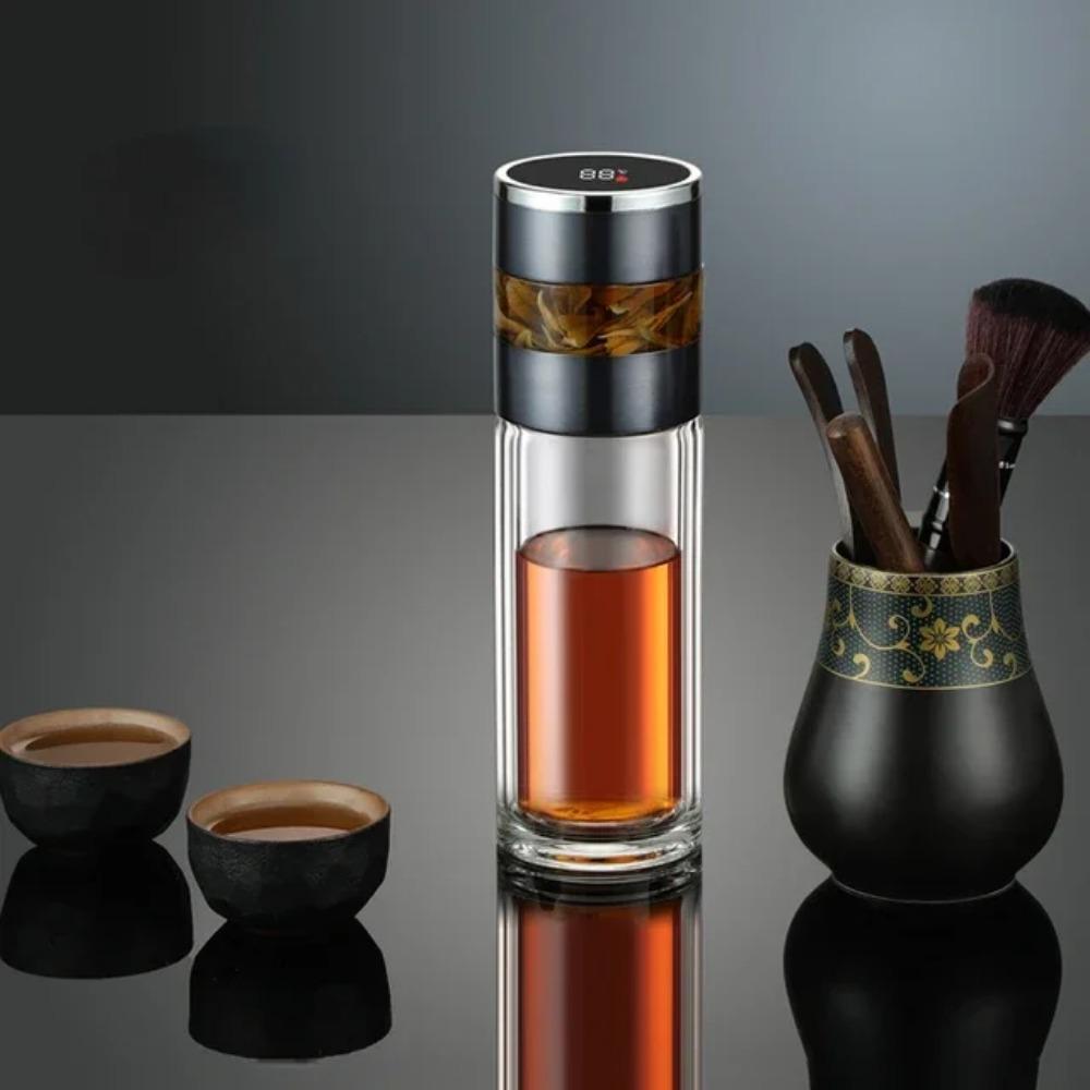 Термос для заварки чая, светодиодный дисплей температуры, 450 мл, изолированная чашка, стакан из нержавеющей стали, термос, дорожная кофейная кружка