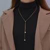 Wind Pearl Pendant Alloy Y Adjustable Necklace Suitable For Ladies Girls Commuter Vacation Party Party