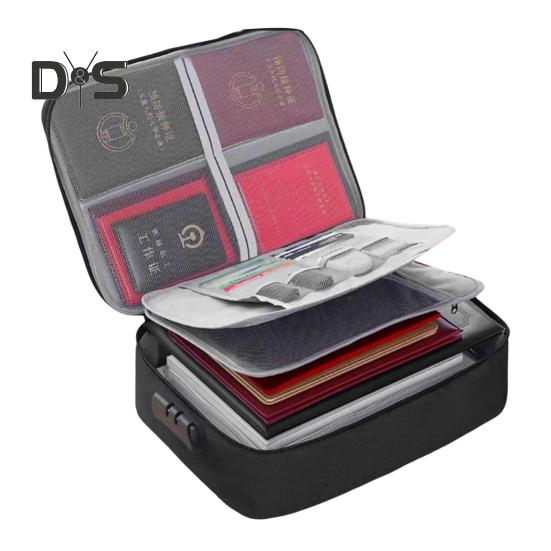 Document Organizer Folio Storage Bag with Handle Zipper Closure Large Capacity Waterproof Envelope File Holder Organizer