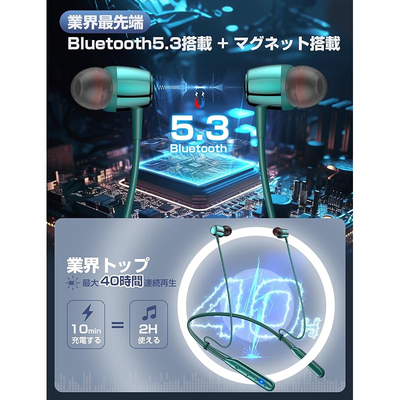 YYBS [2023 Новый дизайн шейного обода/Регулировка длины/Bluetooth 5.3] Наушники Bluetooth шейного обода шейные наушники Bluetooth наушники CVC8.0