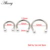 Alisouy 1 шт., нержавеющая сталь, 16 г, жемчуг, круглая подкова C, зажим для губ, носа, пирсинг козелка, перегородки, кольцо, спиральная серьга для хряща