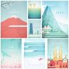 Word City Series Posters and Prints White Paper HD Minimalist Travel Poster Home Wall Decor Study Bedroom Cafe Bar Decoration Art Paintings