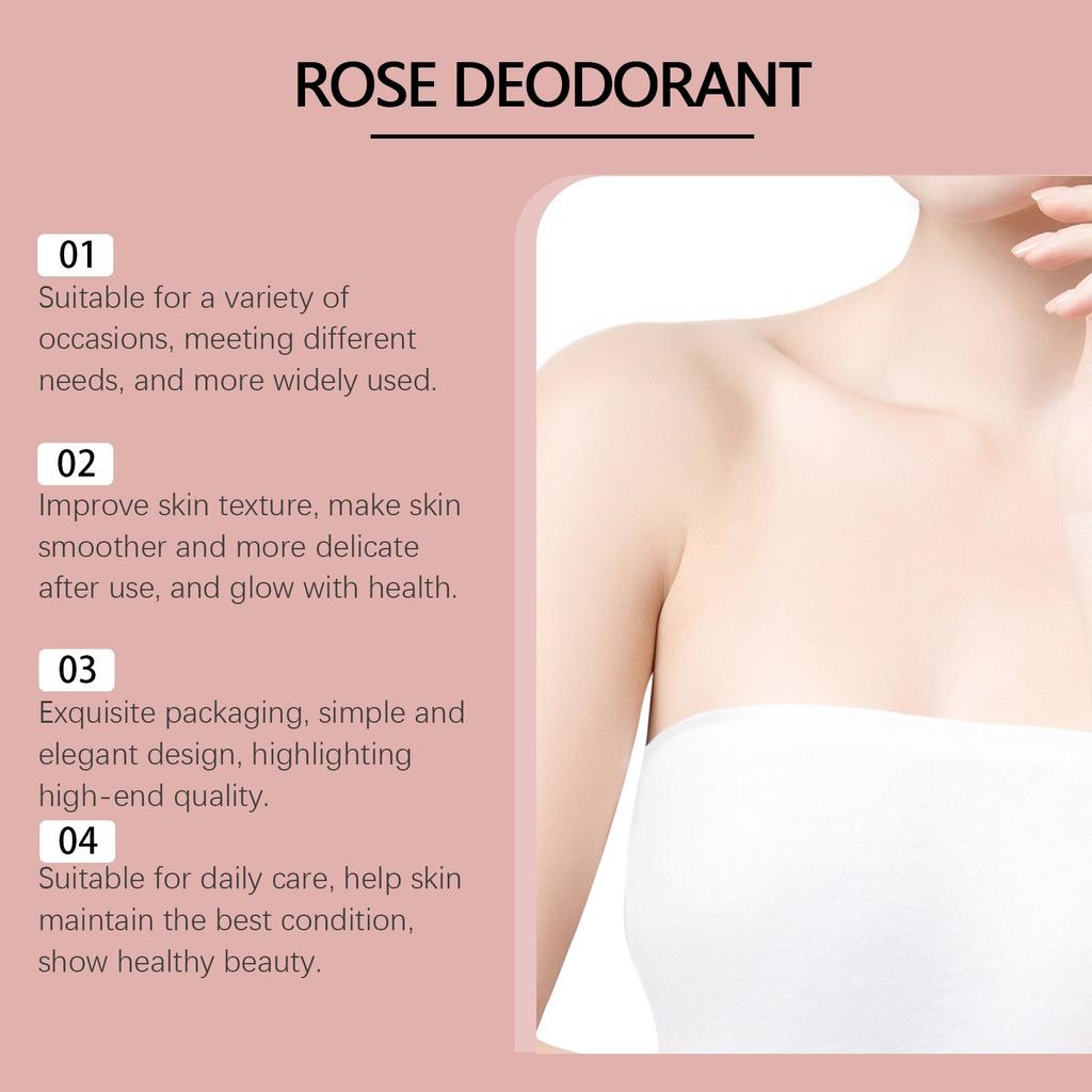 Body Care Ball Rose Natural Dry Armpit Moisturizing Convenient Body Care Stick 50ml