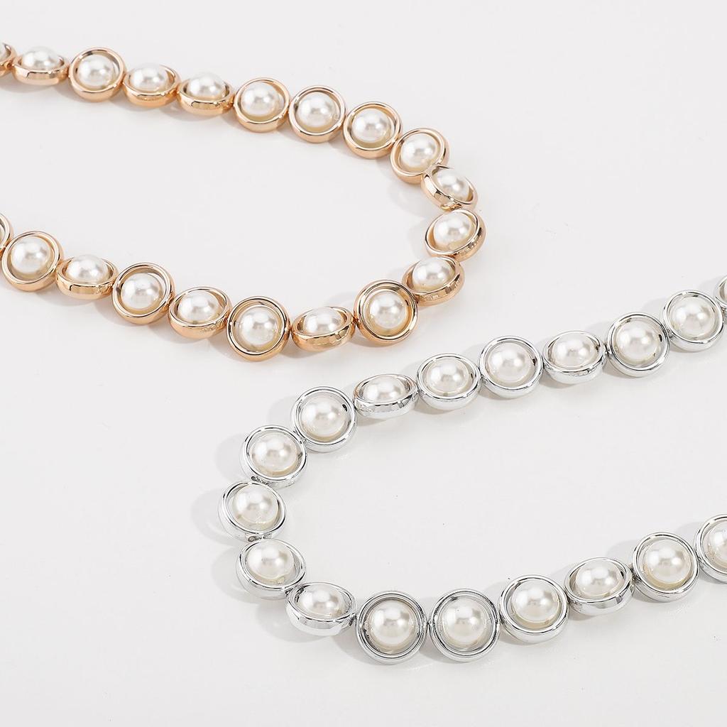 Tooxika Temperament Pearl Collarbone Chain Retro Elegant Bridal Wedding Necklace Women