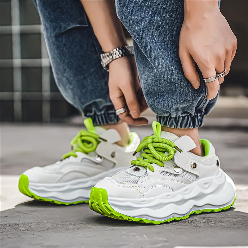 Оригинальные мужские модные кроссовки с дышащей сеткой на платформе мужские кроссовки на шнуровке в стиле хип-хоп повседневные мужские кроссовки Zapatillas De Hombre