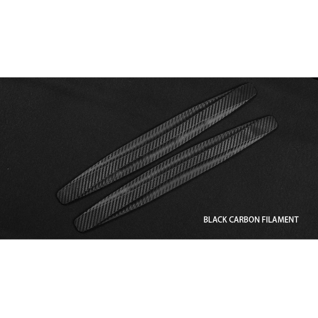 40.5 X 5CM 2/4pcs Car Front Rear Bumper Protector Guard Scratch Auto Rubber Sticker Black Universal Silane Trim Car