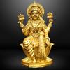 Богиня Лакшми Лакшми Деви МАТА Идол - 4,5 дюйма Полистоун Материал Мурти - Цвет - Латунь, Серебро – Идеальная Статуэтка для Приборной Панели Автомобиля