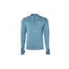 Sport Logo Solid Color Stand Collar Long Sleeve T-Shirt Men Tops Peacock-Blue DD5663-058