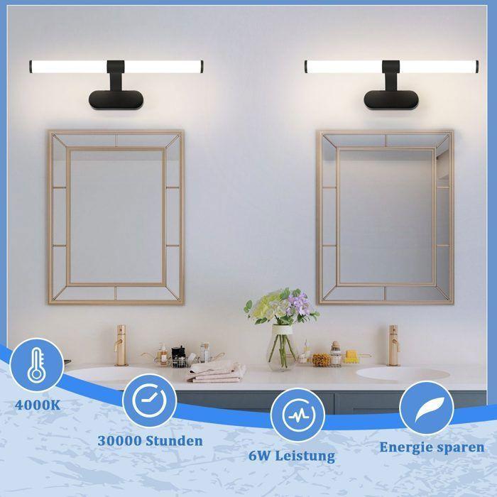Applique murale LED - NETTLIFE - 40 cm - 6W - IP44 - 4000K (blanc neutre)