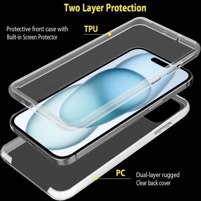 Protective Case - Full Case - for iPhone 16 Plus - Shockproof - Transparent - 360°