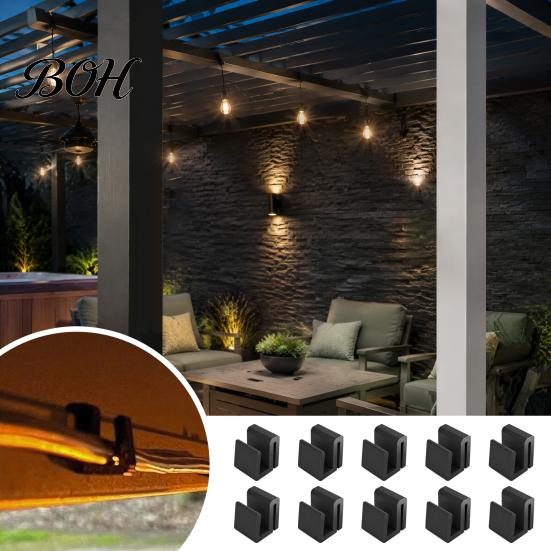 Snap on Gazebo Cable Clips Pergola for Mirador Purple Leaf, No Drill Durable Pavilion Cord Holders String Light Wire Holder, Weatherproof Outdoor