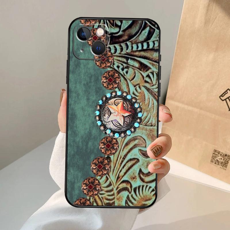 Западные Ковбойские Сапоги Ковбойские Чехол из Коровьей Кожи Для iPhone 17 Air 16 14 13 12 11 15 Pro Max 13 12 mini 15 16 Plus 16e Чехол Coque